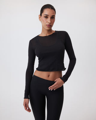 Echo Layered Tee | Black