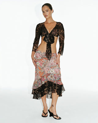June Silk Tie Top | Leo
