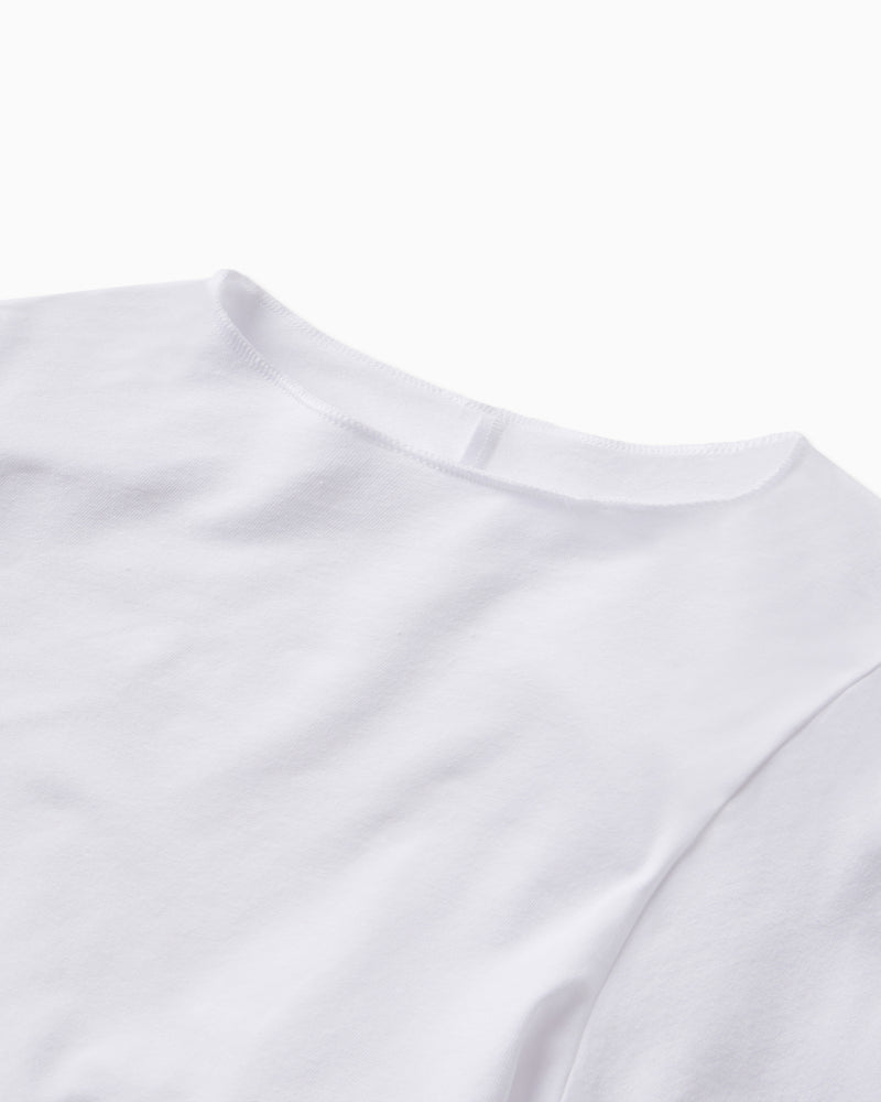 Long Sleeve Wrap Top | White