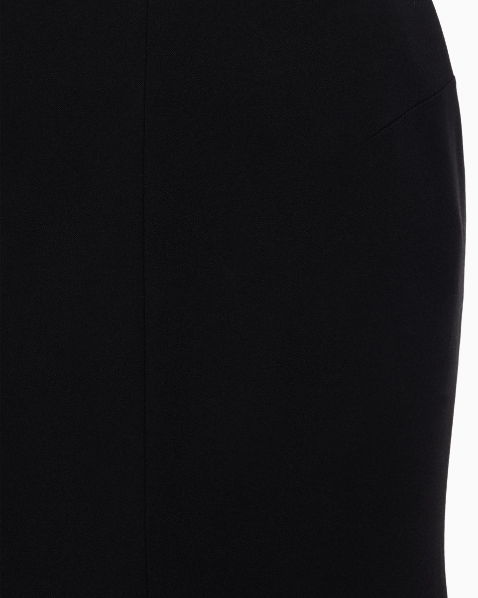 Long Tailored Skirt | Black