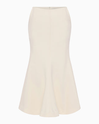 Long Tailored Skirt | Warm White