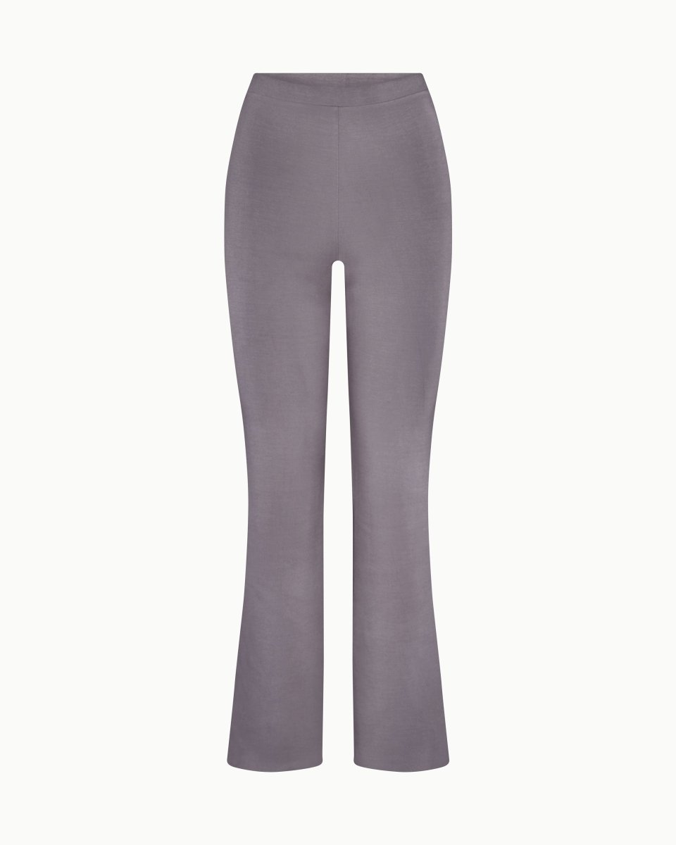 Sueded Stretch Low Rise Pant | Steel Grey – Khy