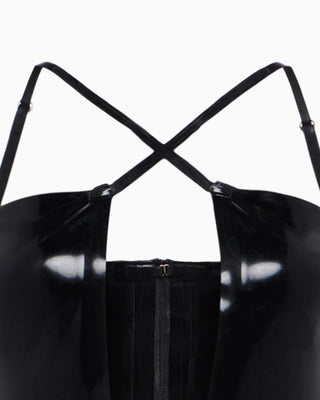 Latex Cutout Dress | Black