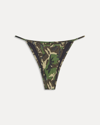 Luna Foil Bikini Bottom | Camo Print