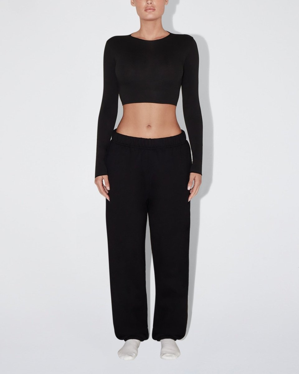 Fleece Boyfriend Jogger | Black – Khy