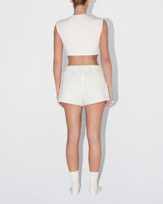 Fleece Mini Short | Light Heather Grey