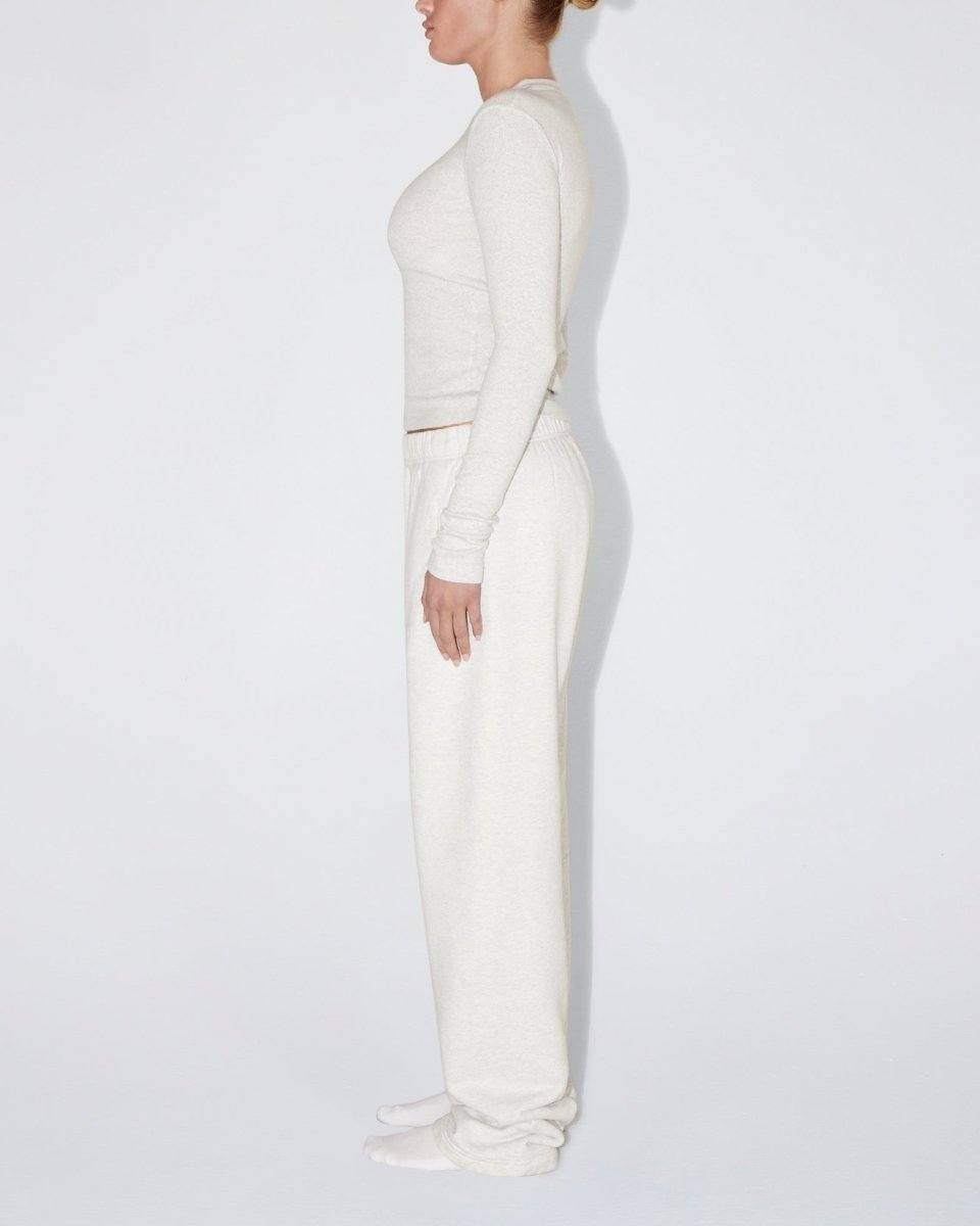 Long Sleeve Ribbed Tee | Light Heather Grey – Khy