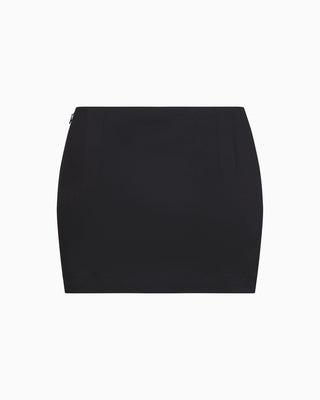 Poplin Micro Mini Skirt | Black