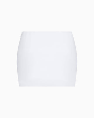 Poplin Micro Mini Skirt | White
