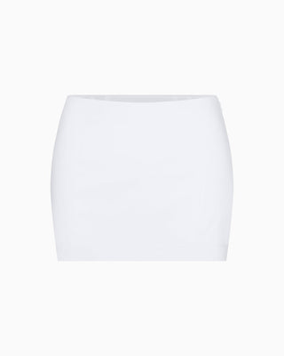 Poplin Micro Mini Skirt | White