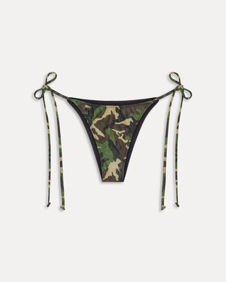 Mackenzie Foil String Bikini Bottom | Camo Print