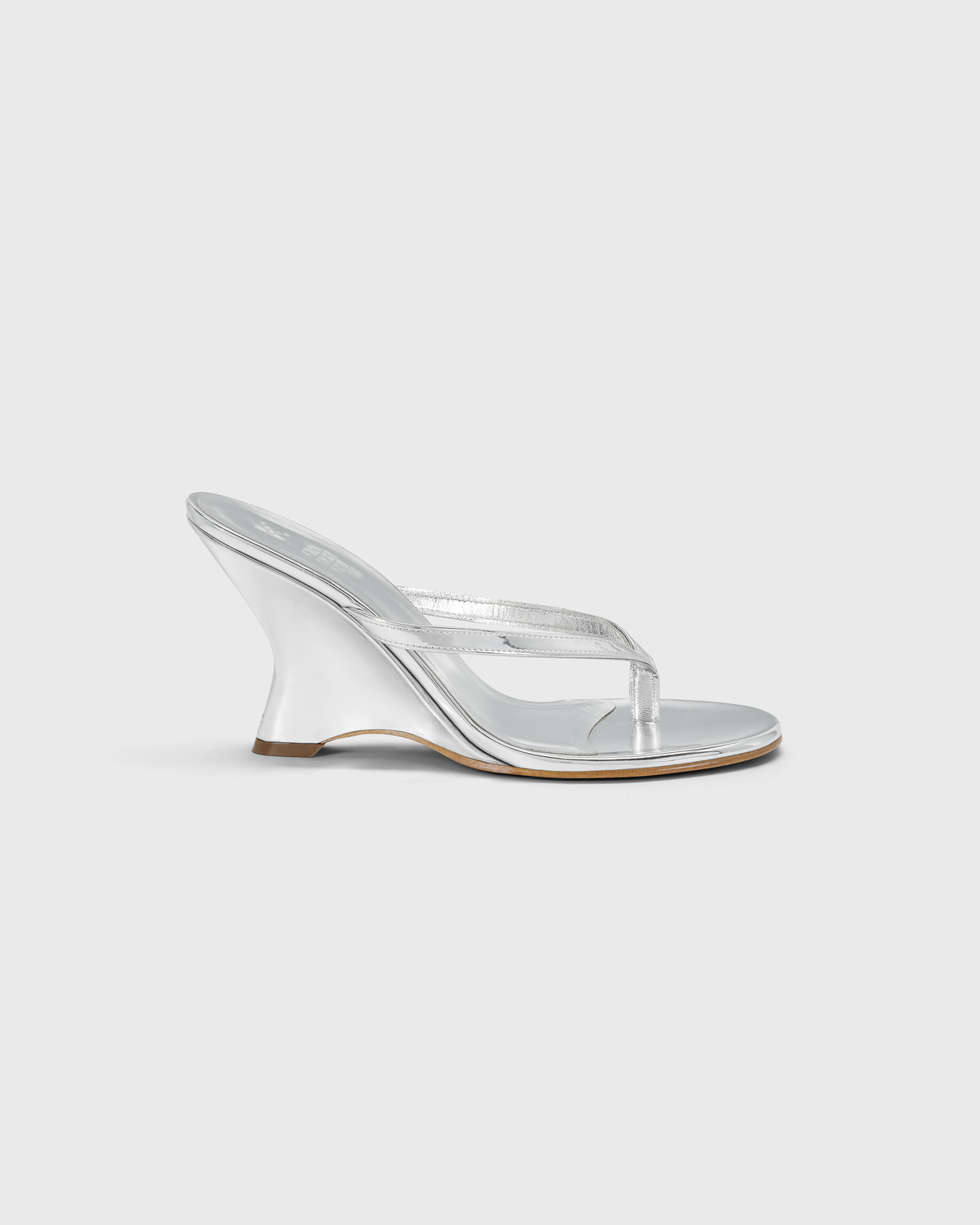 Muse Thong Wedge in Metallic Chrome | KHY by Kylie Jenner – Khy