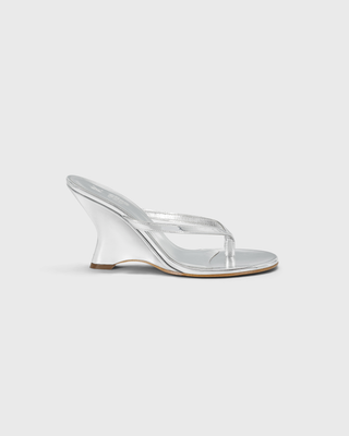 Muse Thong Wedge | Metallic Chrome