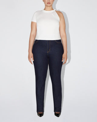 One Shoulder Twist Tee | White
