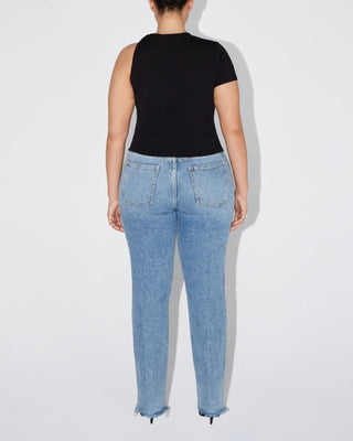 One Shoulder Twist Tee | Black