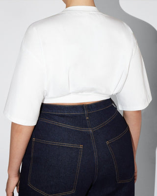 Boxy Cropped Tee | White