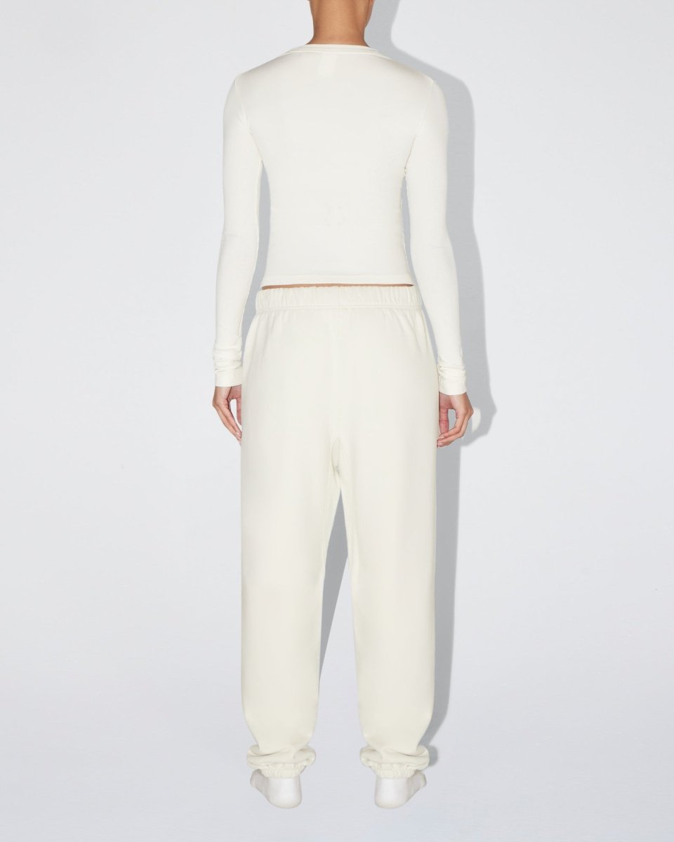 Fleece Boyfriend Jogger | Ecru