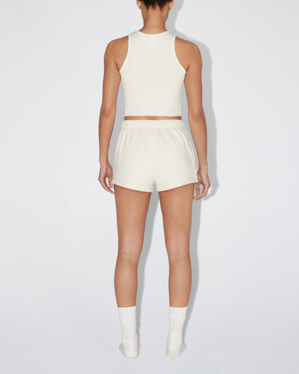 Fleece Mini Short | Ecru