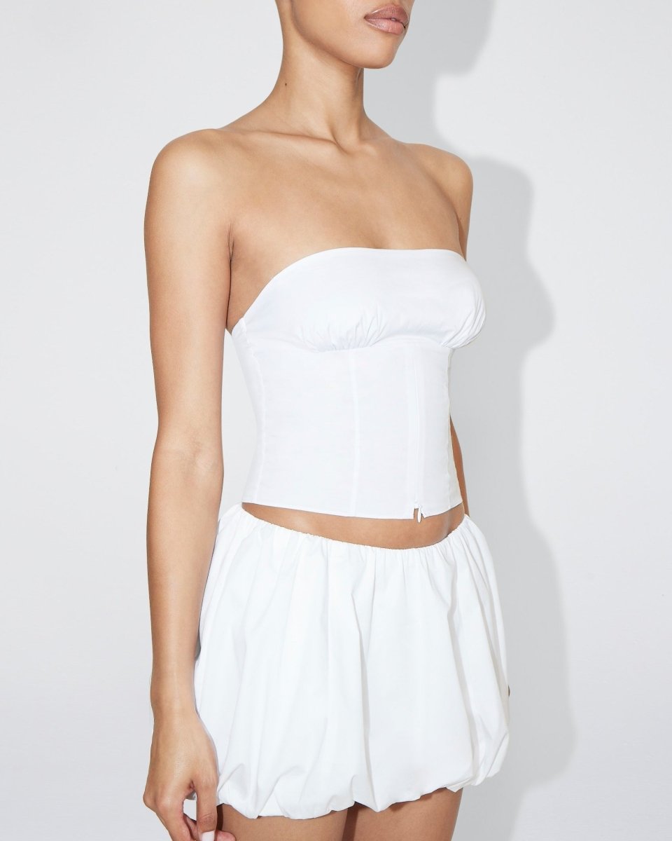 Poplin Tube Top | White