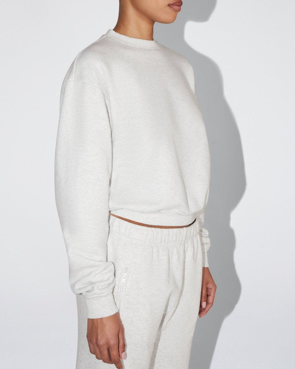 Fleece Crewneck | Light Heather Grey