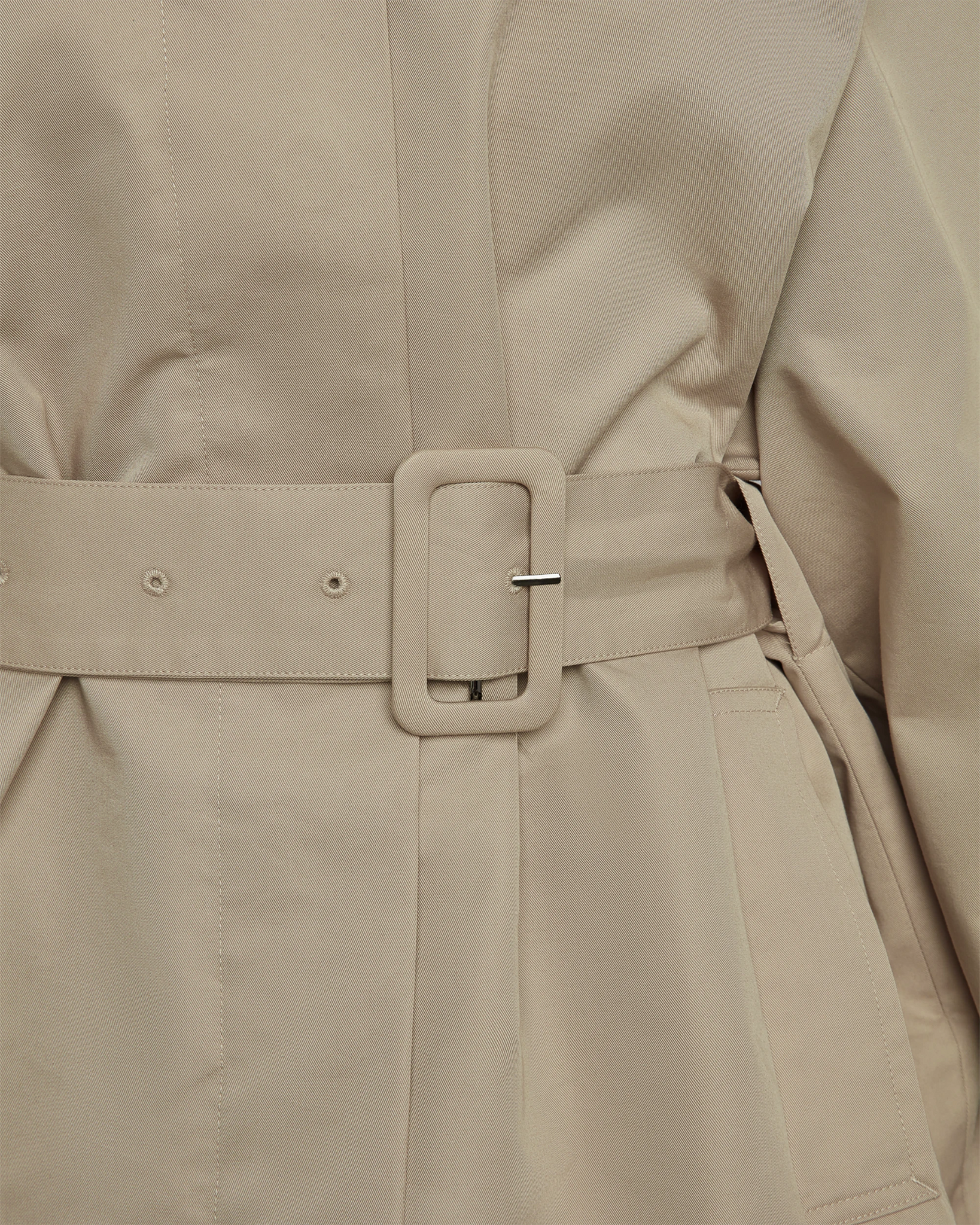 Taupe Short Trench Coat Outerwear Fitted | Khy