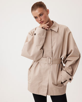 Short Trench Coat | Taupe