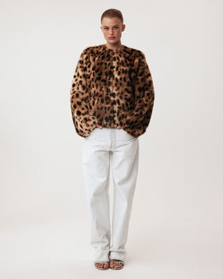 Signature Faux Fur Jacket | Leopard