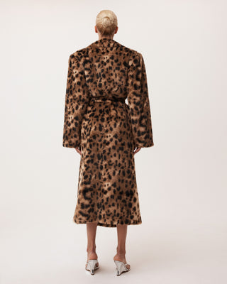 Signature Faux Fur Coat | Leopard