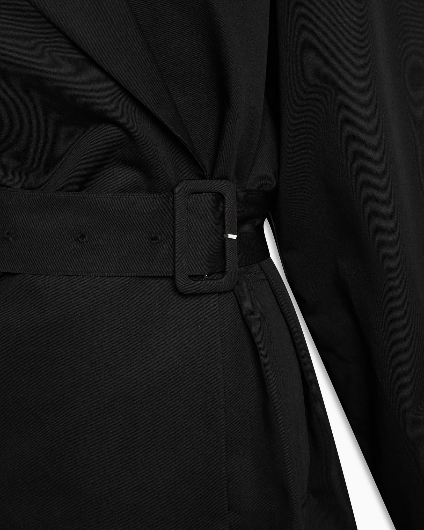 Black Relaxed Trench Coat Outerwear | Khy