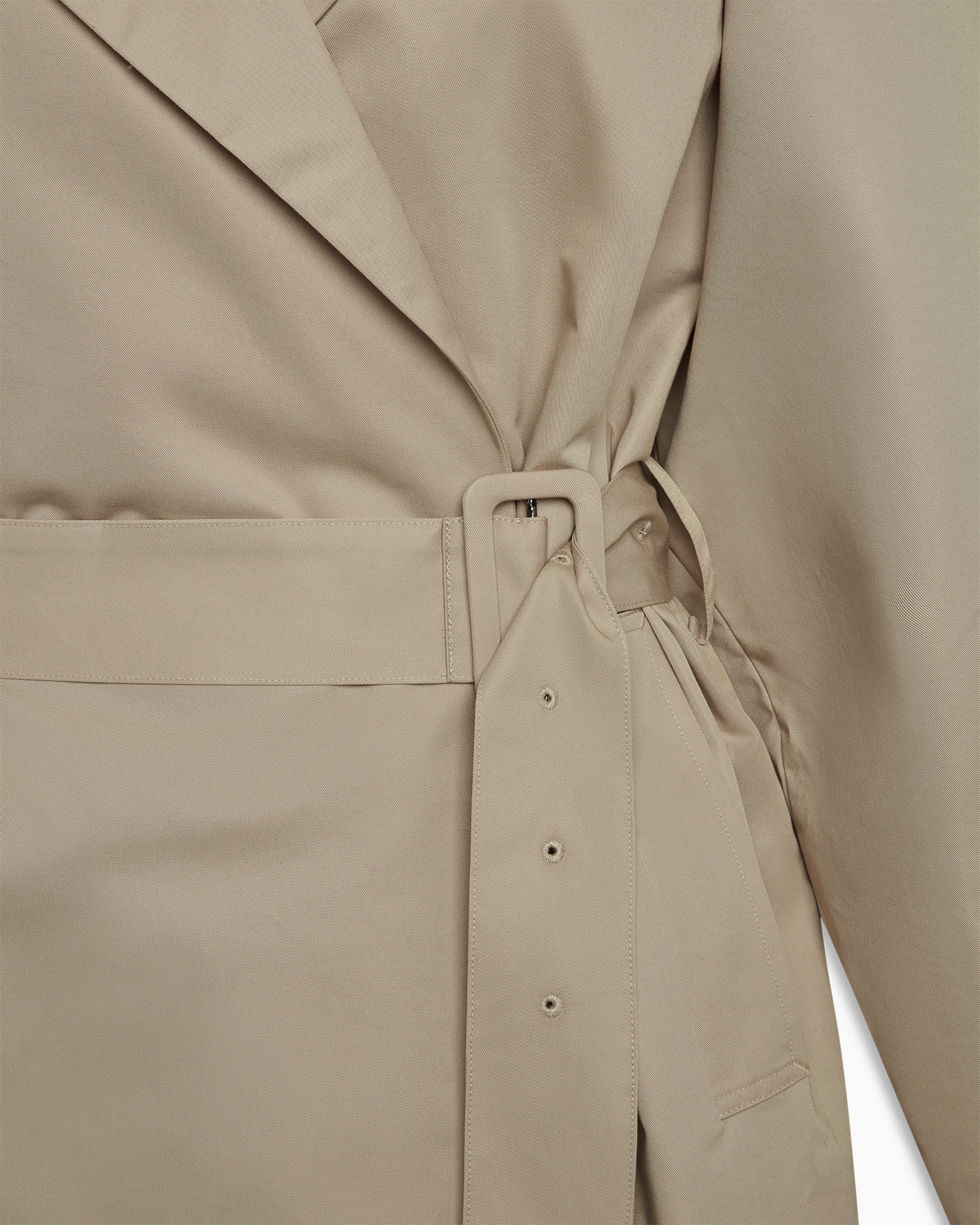 Taupe Relaxed Trench Coat Outerwear | Khy