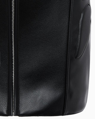 Faux Leather Strapless Mini Dress | Black