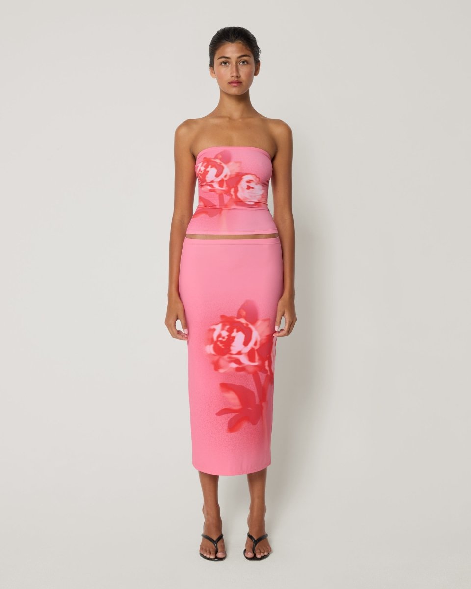 Smooth Stretch Tube Top | Pink Peony – Khy