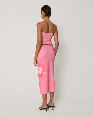 Smooth Stretch Tube Top | Pink Peony
