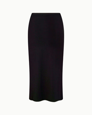 Soft Stretch Midi Skirt | Black