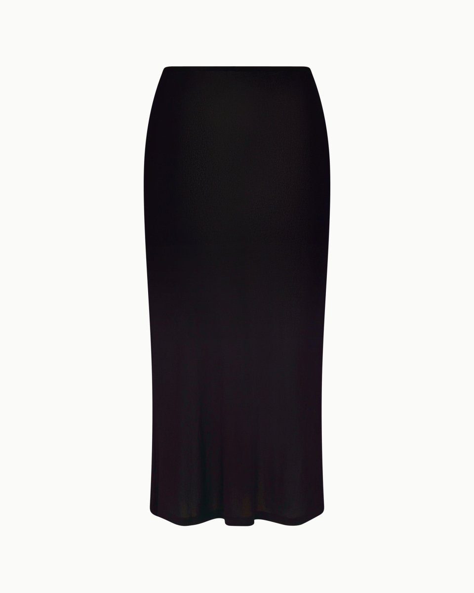 Mesh Midi Skirt | Black
