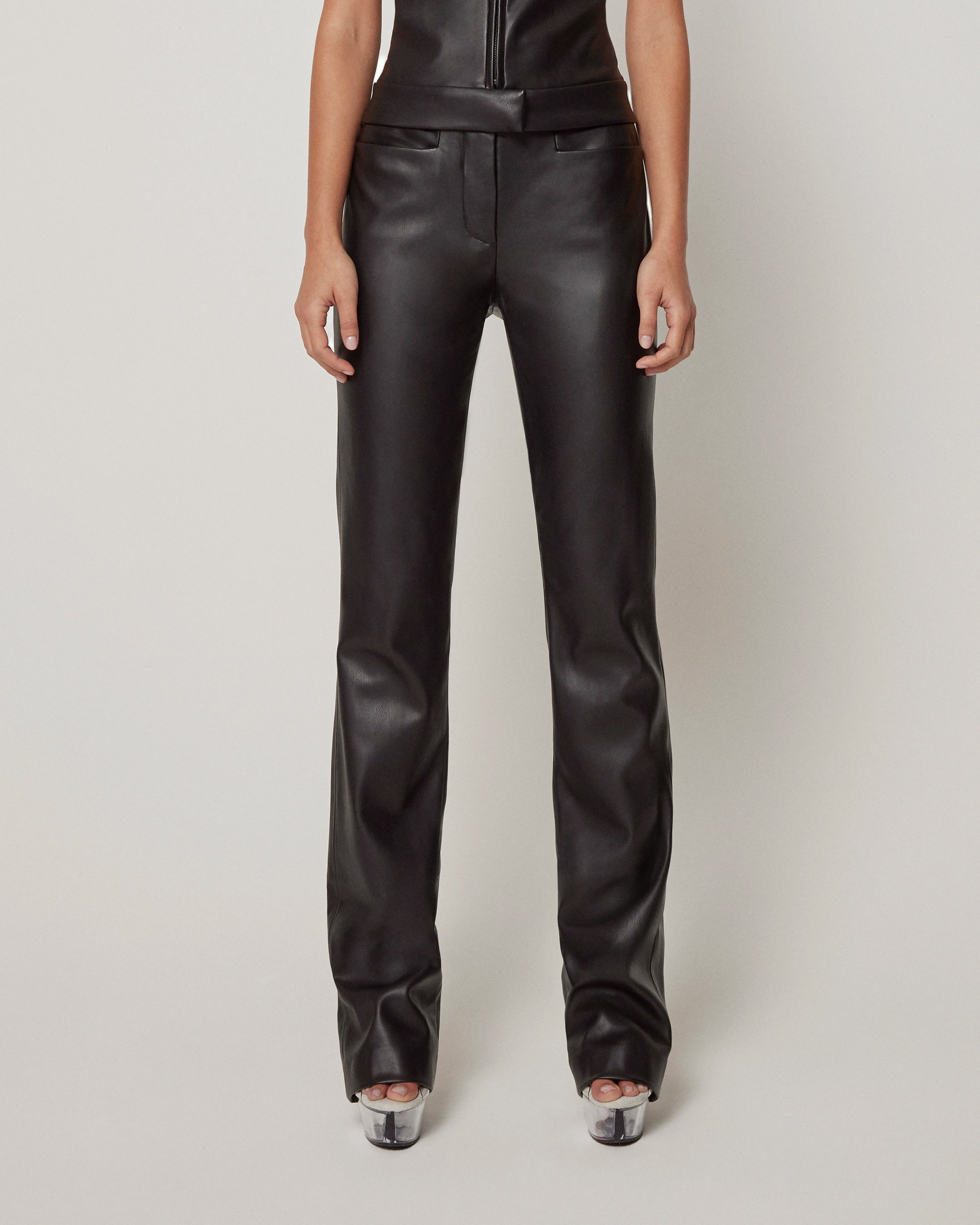 Faux Leather Trouser | Black – Khy Faux Leather Trouser | Black – Khy