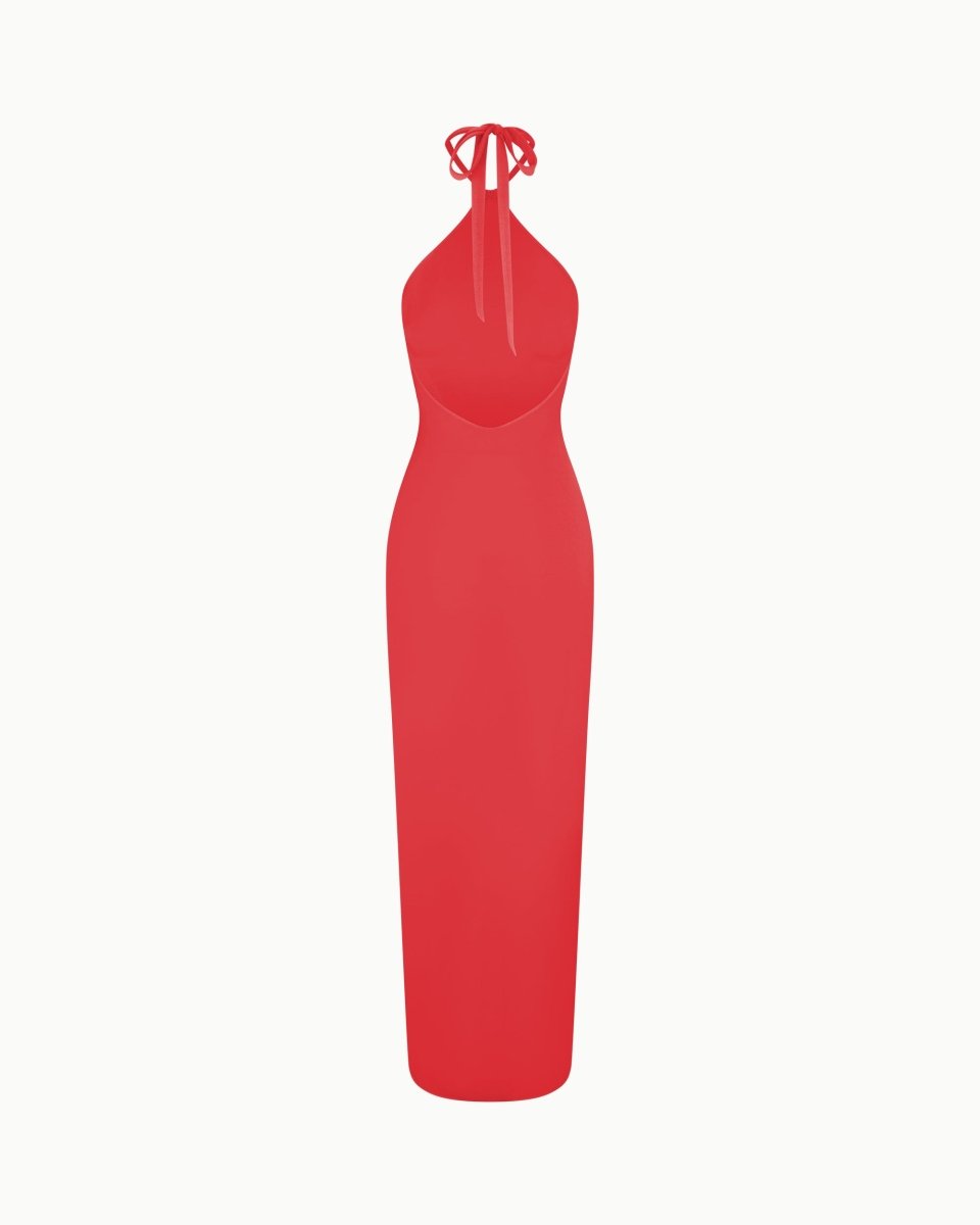 Soft Stretch Halter Maxi Dress | Cherry