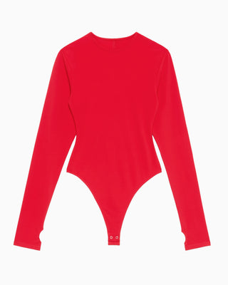 Long Sleeve Crewneck Bodysuit | Scarlet