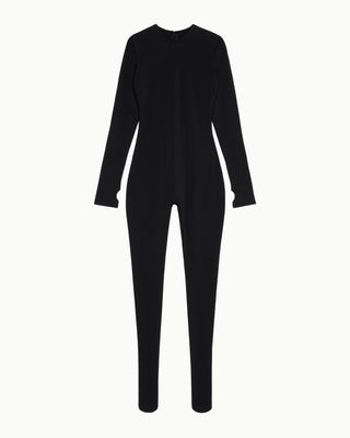 Long Sleeve Footed Catsuit | Black
