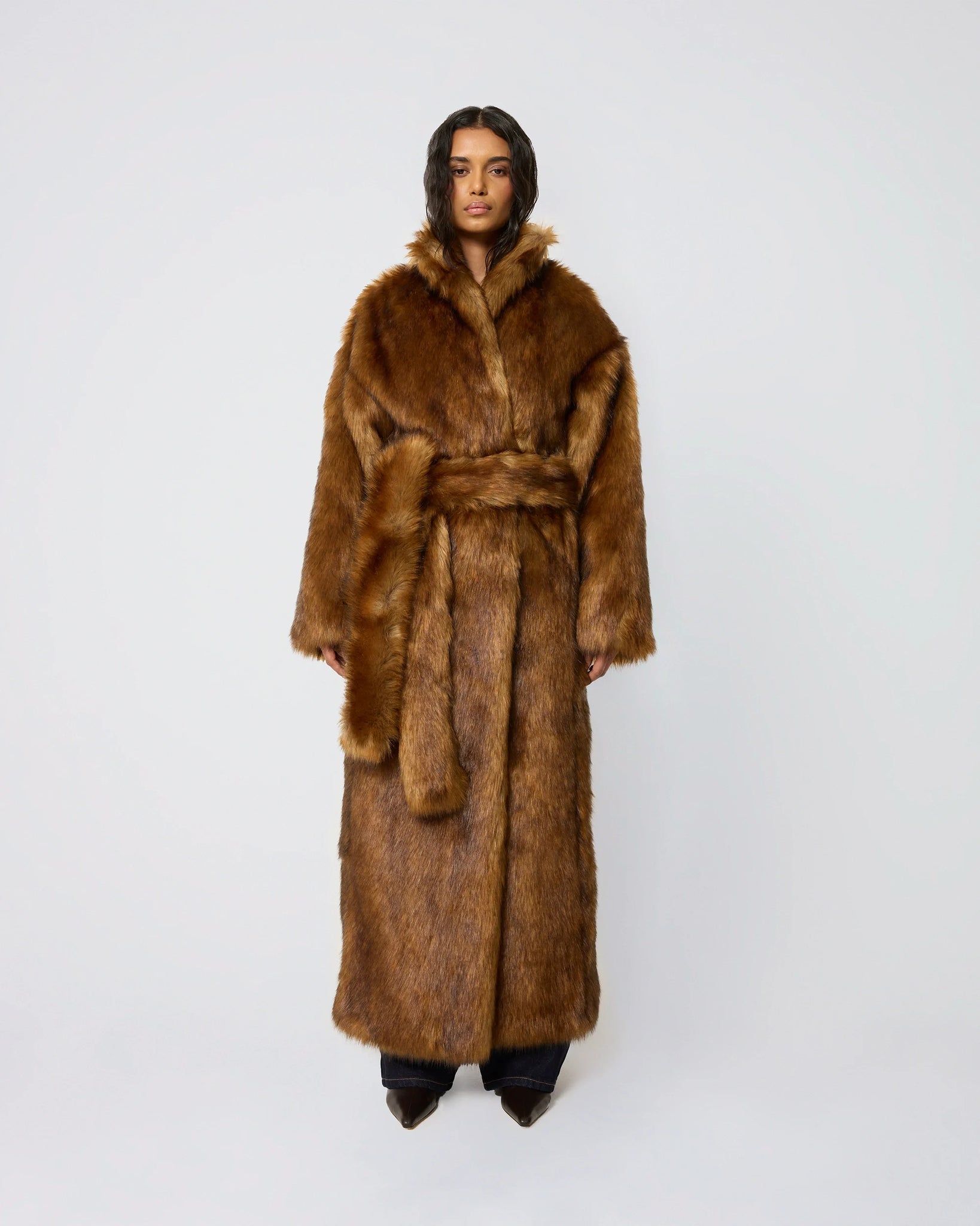 Brown Faux Fur Coat Outerwear Full | Khy Brown Faux Fur Coat Outerwear Full | Khy