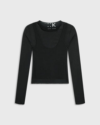 Echo Layered Tee | Black