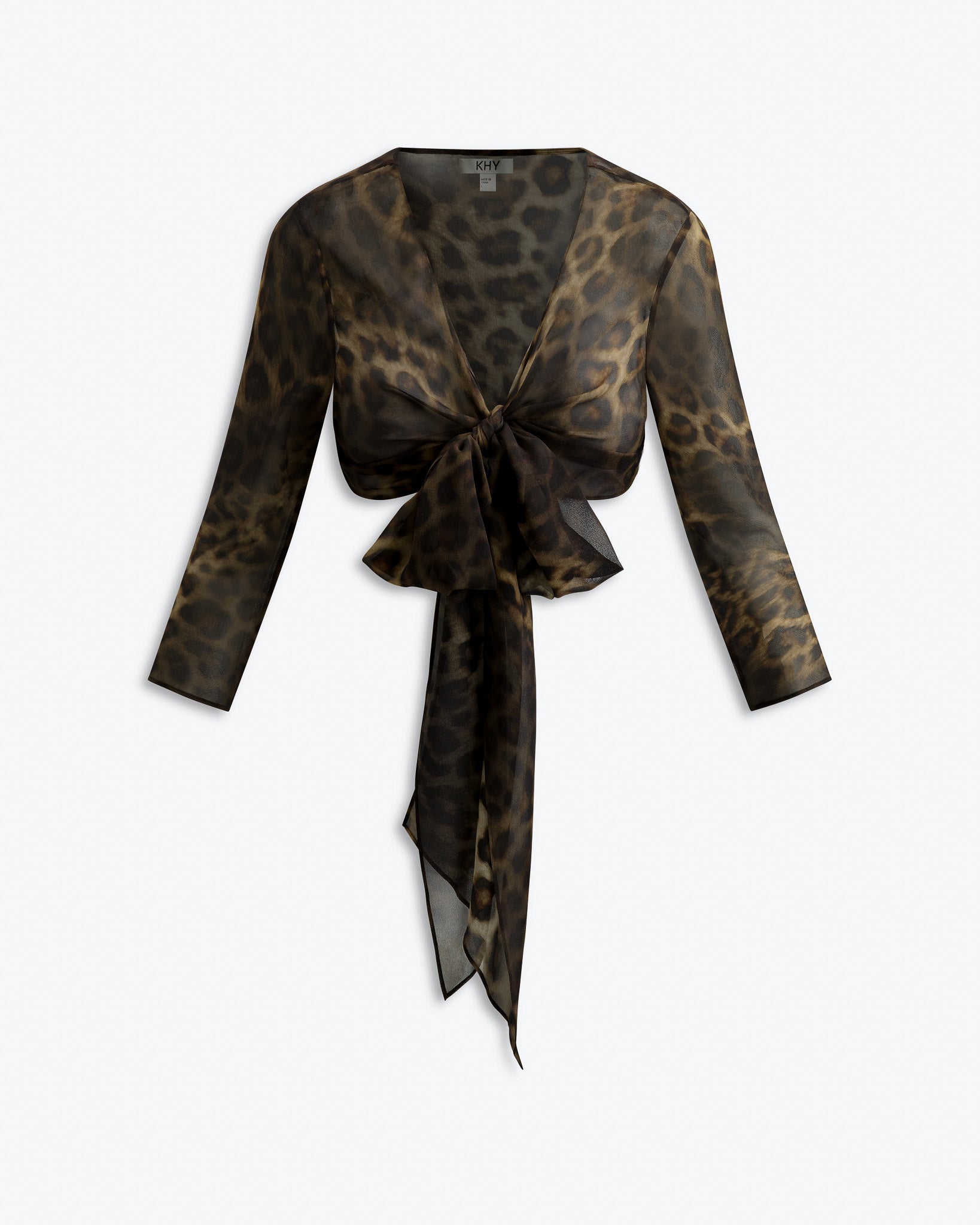 June Silk Tie Top in Leo | KHY by Kylie Jenner – Khy