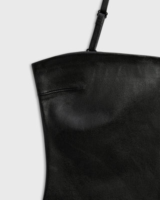 She's It Tube Top | Black Leather