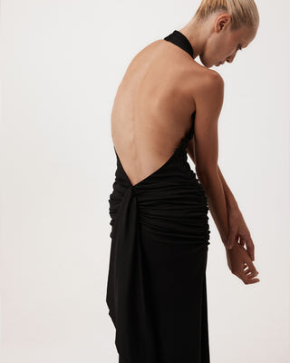 Audrey Halter Gown | Black