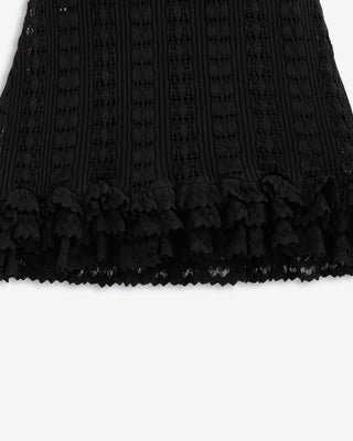 Moonlight Crochet Mini Dress | Eclipse Black
