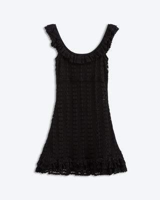 Moonlight Crochet Mini Dress | Eclipse Black