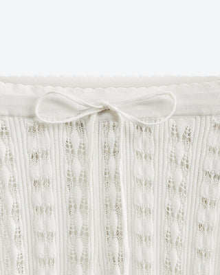 Late Summer Crochet Pant | Tidal White