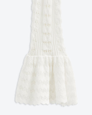 Starlight Ruffle Crochet Cardi | Tidal White