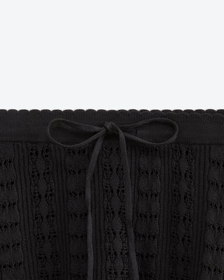 Starlight Mini Crochet Skirt | Eclipse Black