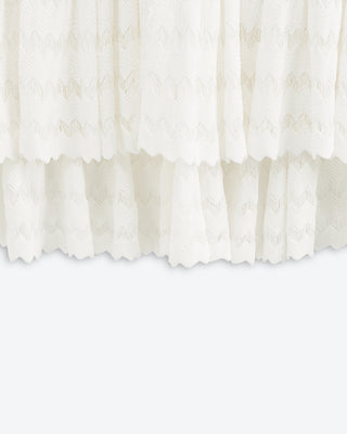 Starlight Mini Crochet Skirt | Tidal White